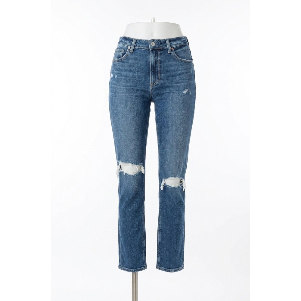 NEW PAIGE sarah slim jeans in ware destructed